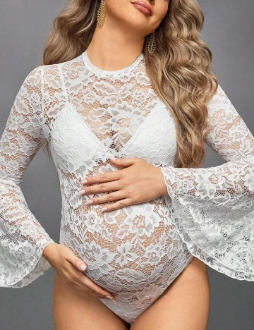 Body SHEIN Maternity, alb