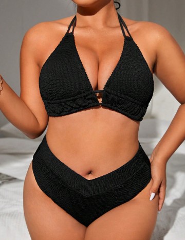 
						Costum de baie SHEIN CURVE, negru