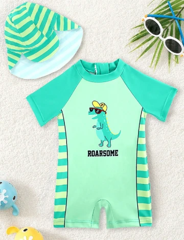 Costum de baie Shein Kids, verde