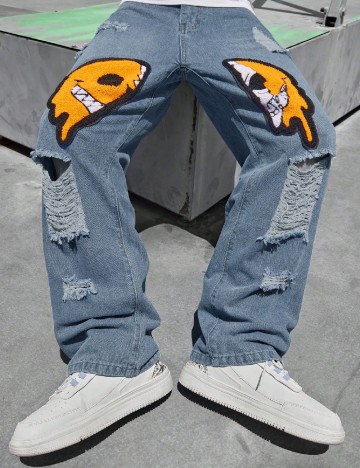 
						Blugi SHEIN, albastru denim