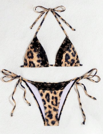 
						Costum de baie SHEIN, animal print