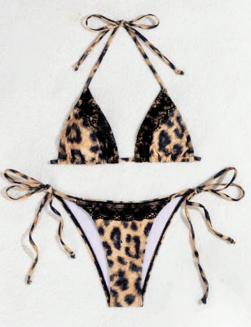 Costum de baie SHEIN, animal print Animal print