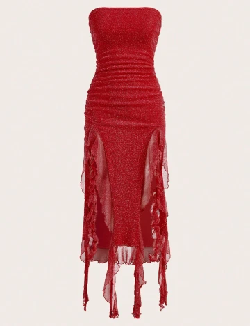 Rochie medie SHEIN CURVE, rosu