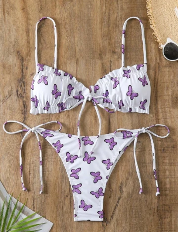 Costum de baie SHEIN, alb