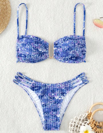 
						Costum de baie SHEIN, mov