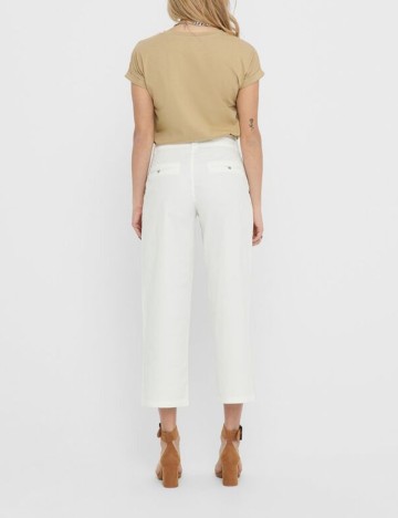 Pantaloni Jacqueline de Yong, alb, 38