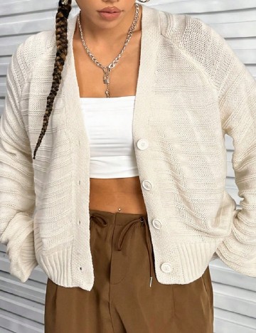 
						Cardigan SHEIN, crem