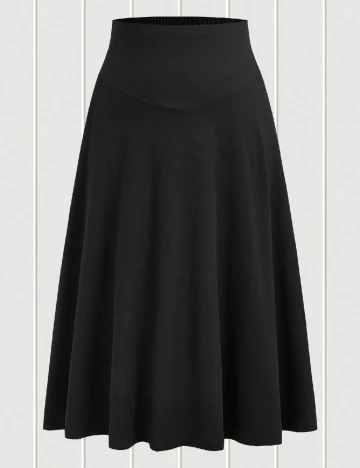 Fusta SHEIN CURVE, negru