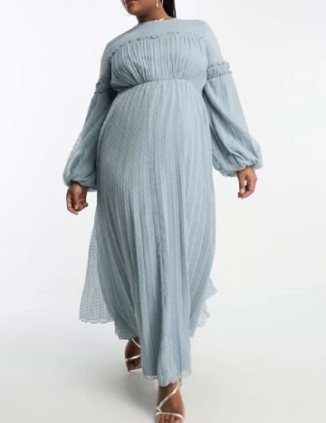 Rochie lunga ASOS Curve, albastru Albastru