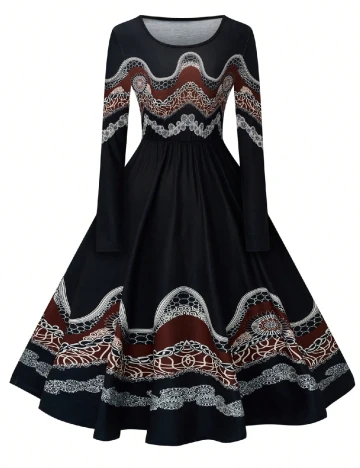 Rochie lunga SHEIN CURVE, bleumarin inchis