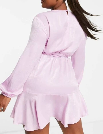 Rochie scurta First Distraction Plus Size, roz Roz