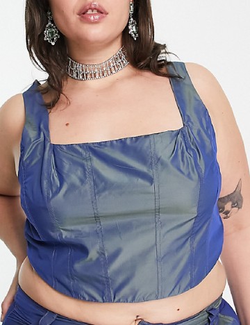 
						Top ASOS Curve, albastru