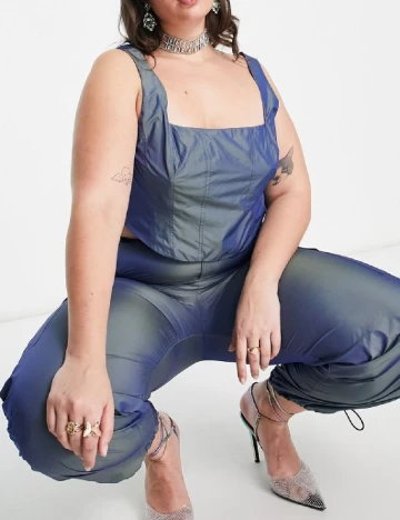 Top ASOS Curve, albastru Albastru