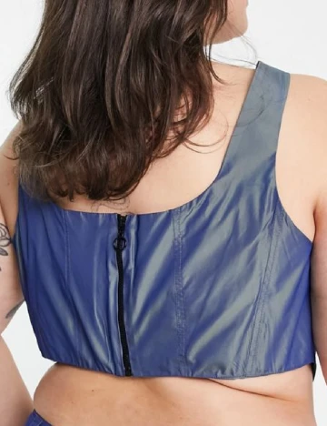 Top ASOS Curve, albastru Albastru