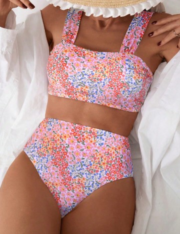 
						Costum de baie SHEIN, floral print