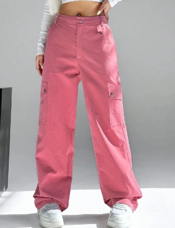 Pantaloni SHEIN, roz