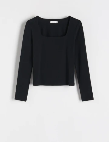 Bluza Reserved, negru Negru