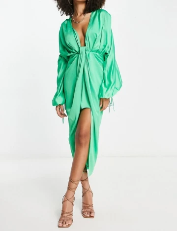 Rochie medie ASOS, verde