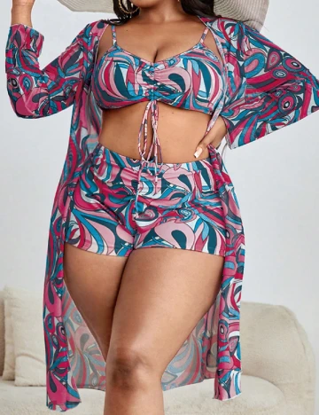 Costum de baie SHEIN CURVE, mix culori