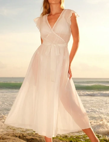 Rochie de plaja SHEIN, alb