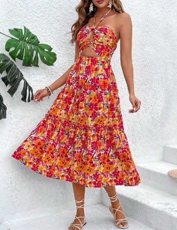 Rochie medie SHEIN, floral print Floral print