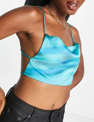 Top Pull&Bear, albastru Albastru