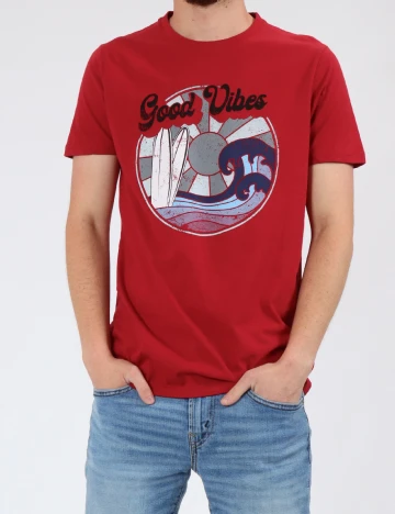 Tricou Milano Bulls, rosu Rosu