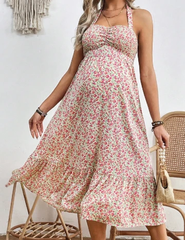 Rochie medie SHEIN Maternity, floral print Floral print