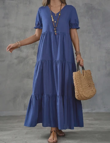 Rochie lunga Emery Rose, albastru