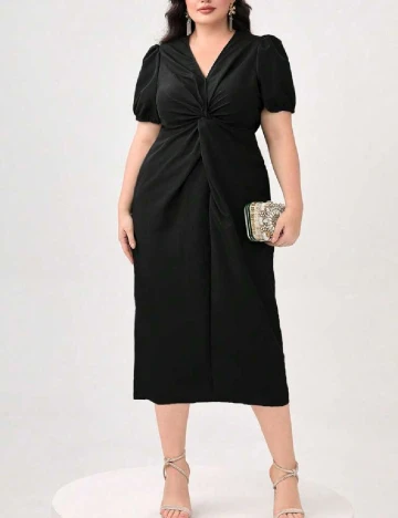 Rochie medie SHEIN CURVE, negru Negru