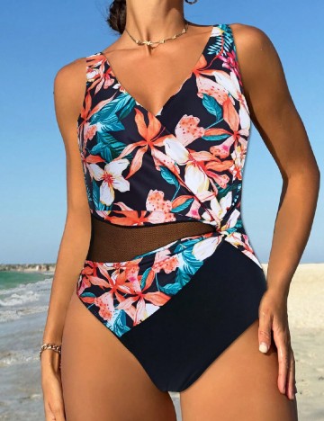 
						Costum de baie SHEIN, floral print