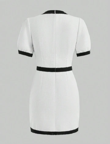 Rochie scurta SHEIN, alb Albastru