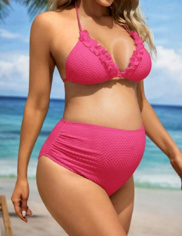 Costum de baie SHEIN Maternity, roz Roz