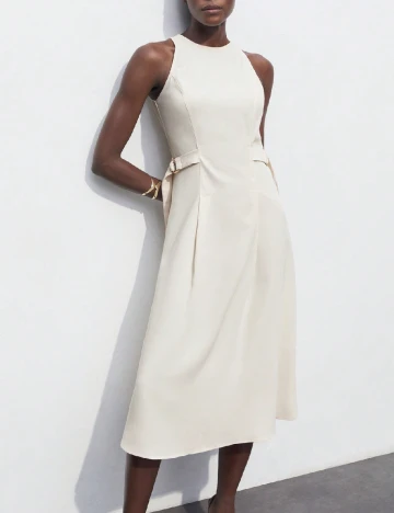 Rochie medie SHEIN, ecru Alb