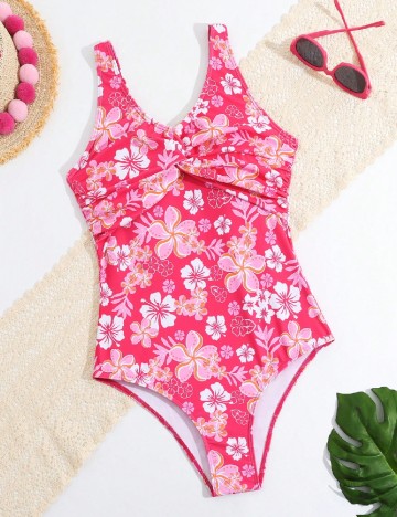 
						Costum de baie Shein Kids, roz