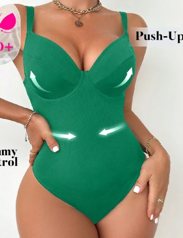 Costum de baie SHEIN, verde Verde