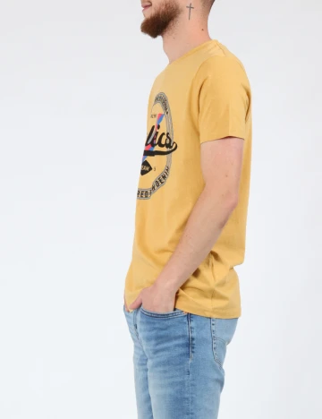 Tricou Milano Bulls, mustar Galben