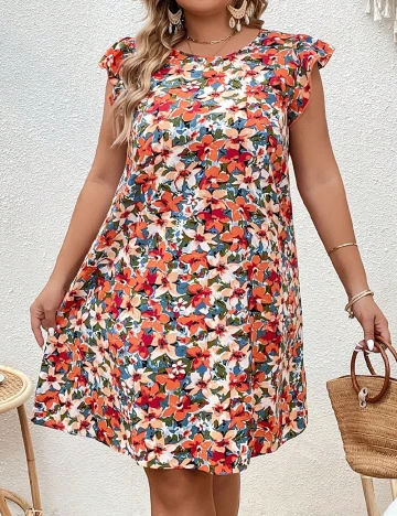 Rochie scurta SHEIN CURVE, floral