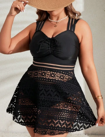 Costum de baie SHEIN CURVE, negru Negru
