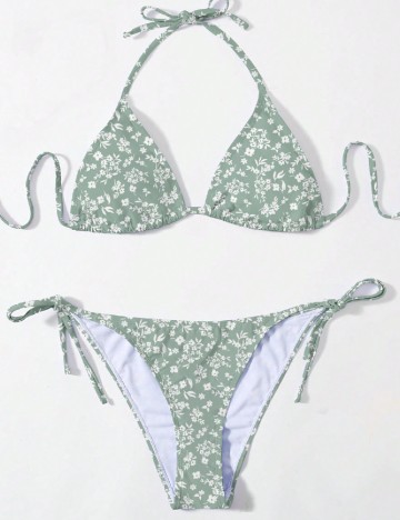 
						Costum de baie SHEIN, verde