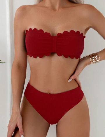 Costum de baie SHEIN, visiniu Rosu