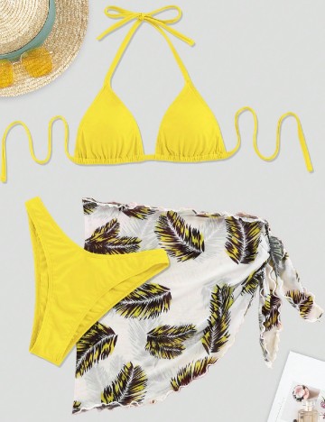 
						Costum de baie SHEIN, galben