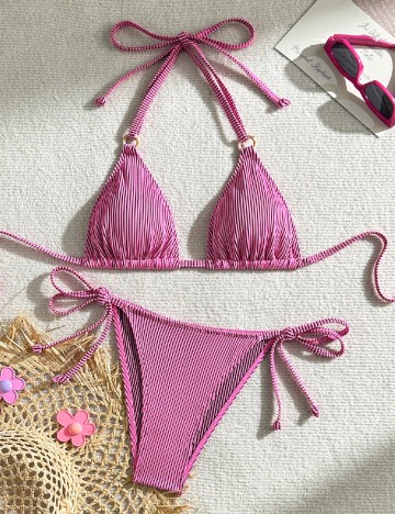 
						Costum de baie SHEIN, roz