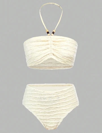 Costum de baie Shein Kids, crem
