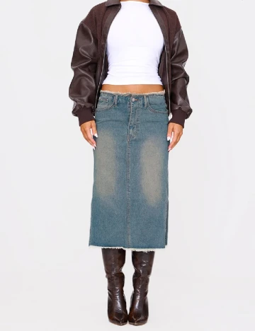 Fusta PRETTYLITTLETHING, albastru Albastru