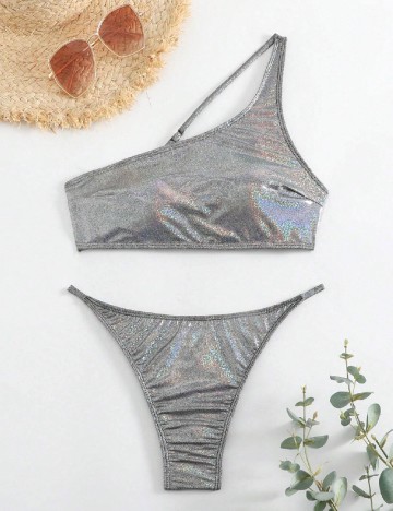 
						Costum de baie SHEIN, argintiu