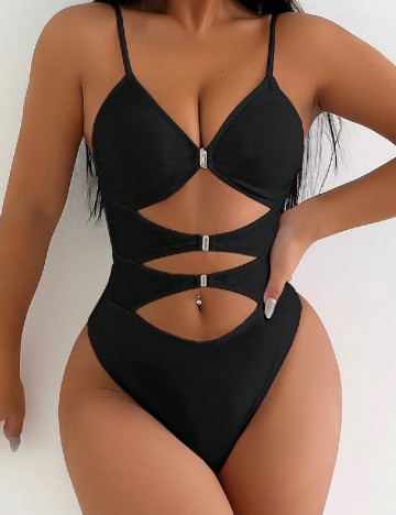 
						Costum de baie SHEIN, negru