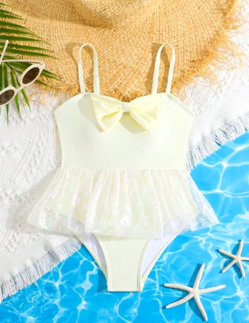 
						Costum de baie Shein Kids, galben