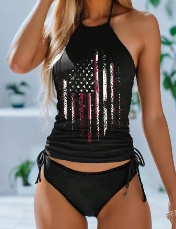 
						Costum de baie SHEIN, negru