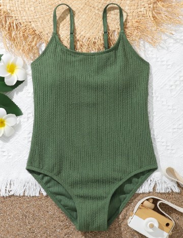 
						Costum de baie Shein Kids, verde